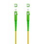 Nanocable Cable de Fibra Óptica G657A2 SC/APC a SC/APC, 30m, Amarillo
